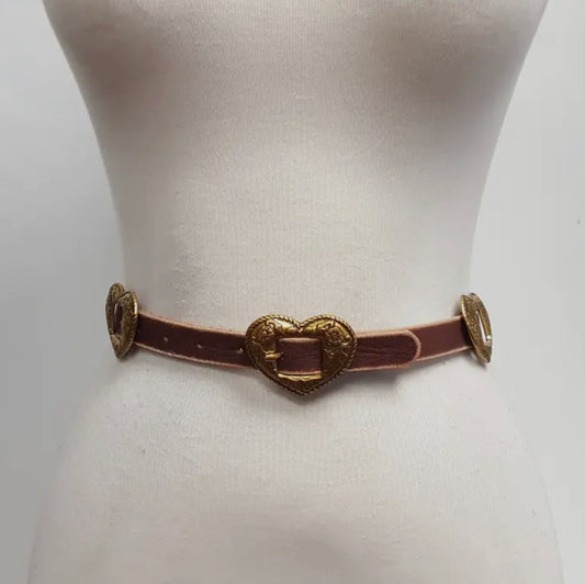Heart Concho leather belt